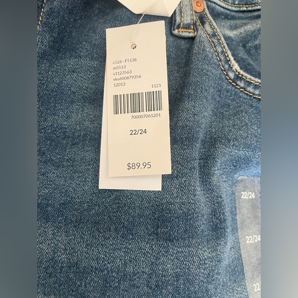 NWT Lane Bryant Fit Genius Bootcut Denim Jeans Distressed Sz 22/24 Comfort - Picture 6 of 7
